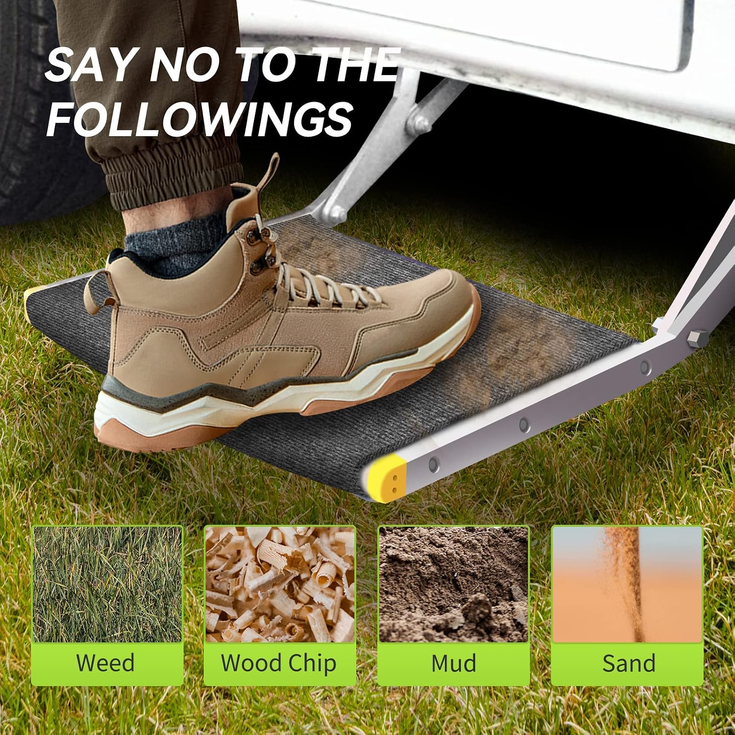 RVMATE RV Step Covers 23 Inch RV Step Rugs Wrap Around Camper Stair Rugs for Radius Steps, 3 Packs