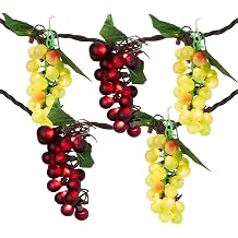 Northlight 5-Count Red and Green Grape Cluster String Light Set, 8ft Brown Wire