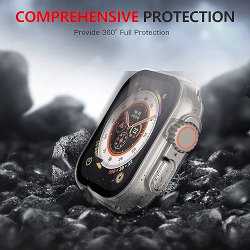 Miniatura 3 de Misxi - Juego de 2 fundas rígidas de policarbonato de vidrio templado para Apple Watch Ultra y Ultra 2 de 49 mm, con protector de pantalla para