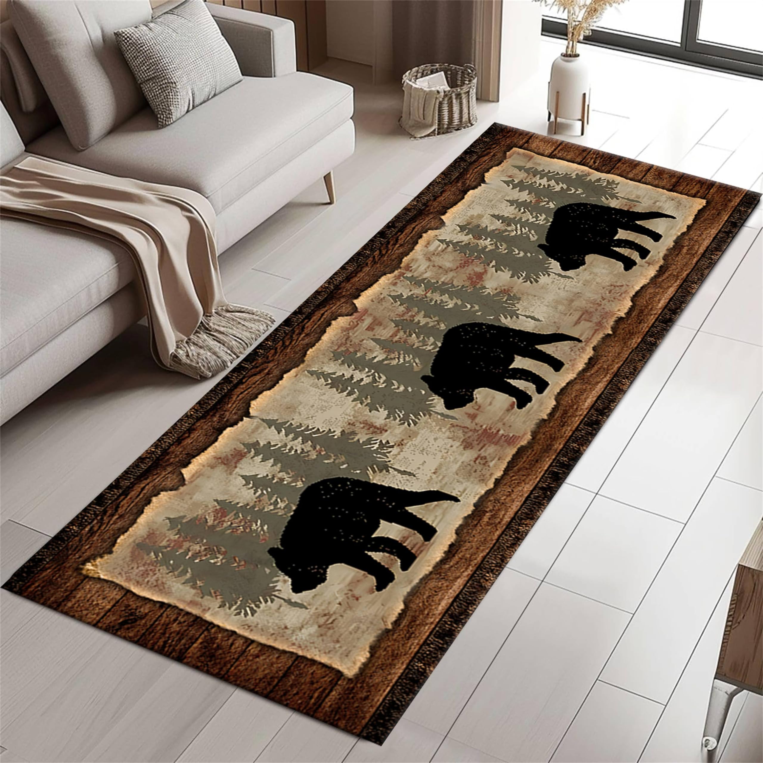 Amazon.com: Srocvi Rustic Cabin Runner Rug Native American Nordic Wild ...