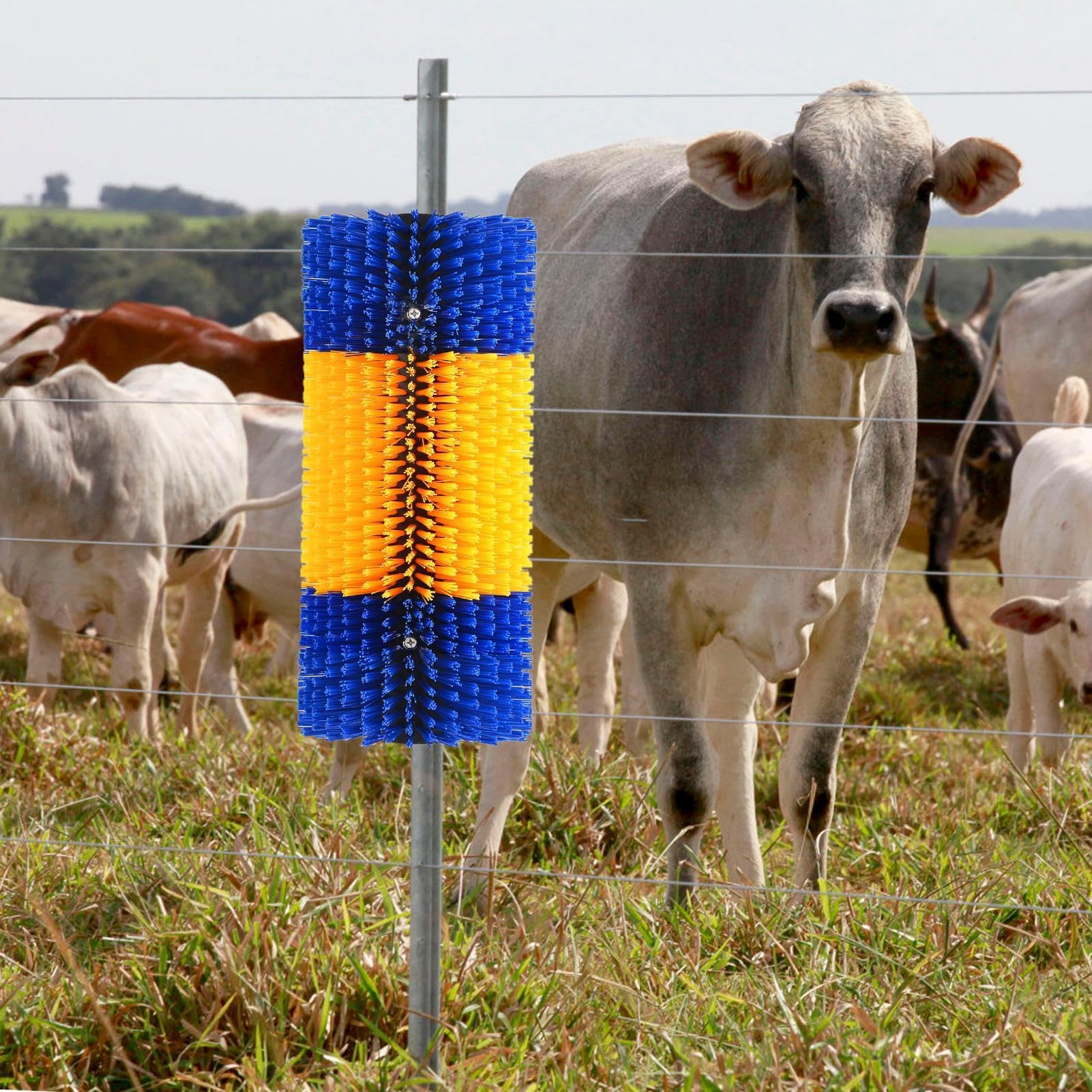 Generic Spazzola antigraffio per bestiame, allevia il prurito e la pulizia, spazzola per mucca, spazzola per bovini, tiragraffi per mucche, bestiame, bovini, pecore, maiali