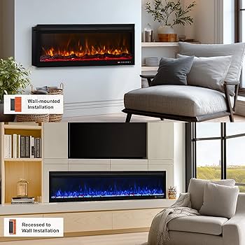 【wwk】Room fire Amazon.com: Oxhark Flame Ultra-Thin Electric Fireplace 78