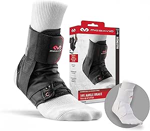McDavid Lace-Up Ankle Brace for Men & Women, Ultralight Figure 8 Support with Side Stabilizers for Sports, Recovery
