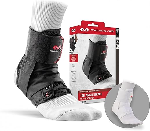 McDavid Ankle Brace Ultralight for Sprained Ankle, Figure 8 Ankle Braces, Lace up Ankle Brace, Ankle Braces for Men and Women, Ankle Support Brace and Stabilizer