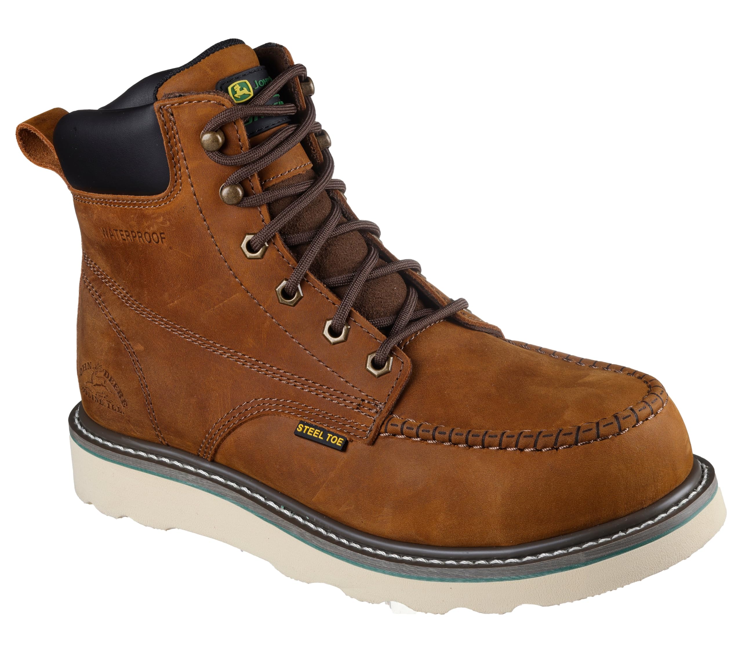 Mens Boots John Deere Work Boots Steel Toe Skechers Men's John