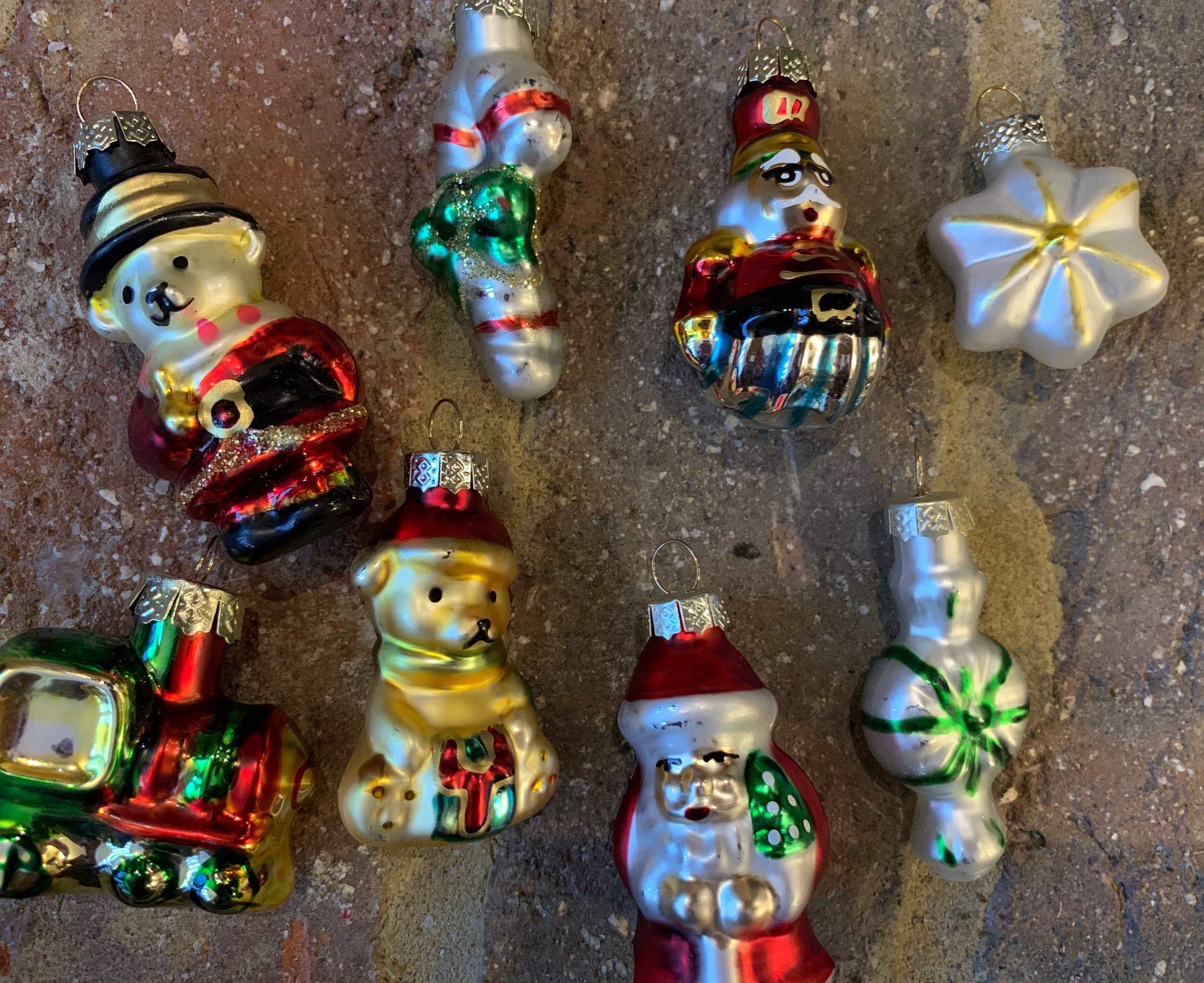 Heaven Sends Novelty Figures Christmas Tree Decorations Santa, Train, Bear - Set of 8 Kids Tree Decorations - Image 2