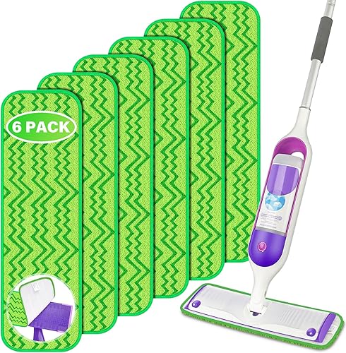 Miniatura 6 de Almohadillas de repuesto reutilizables para trapeador Swiffer PowerMop, paquete de 4 almohadillas de repuesto para mopa eléctrica, almohadillas de
