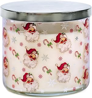 Christmas Scented Candles, Xmas Vanilla Cream Cookie Scented Candle, Large 3 Wicks Christmas Candles, 14 oz Santa Candle