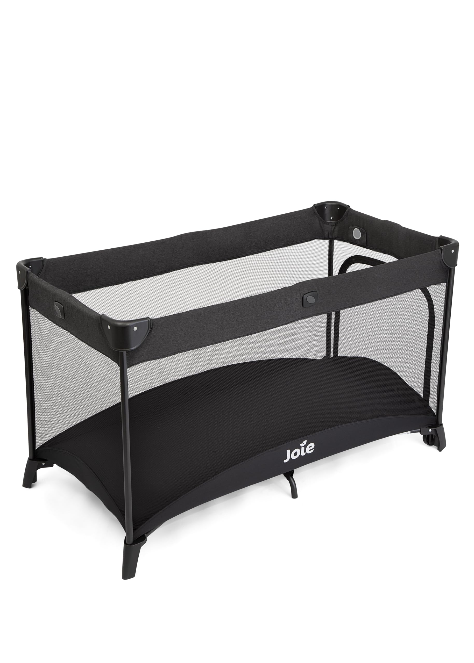 Joie Lettino da viaggio Allura 120 – Culla, rete di ventilazione, ingresso laterale con cerniera, materasso rimovibile, borsa per il trasporto e ruote – dalla nascita fino a 15 kg