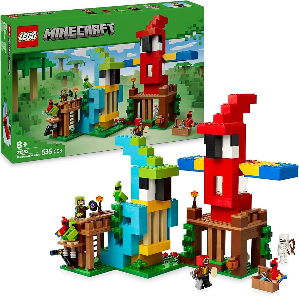 LEGO Minecraft Die Papageienhäuser (21282)