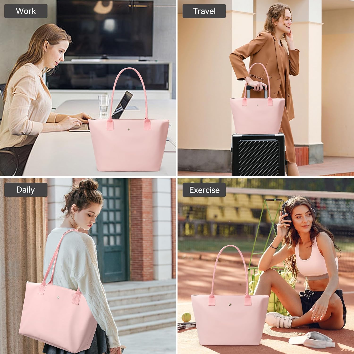 KALIDI Tote Bag for Women Nylon Top-Handle Purse,Shoulder Hobo handBag with Zipper Leisure Foldable Weekend - Image 7