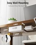 6 Ft Flat Plug Extension Cord with Multiple Outlets, SUPERDANNY Surge Protector Power Bar with 4 Outlets & 4 USB Ports (2 USB C), Small Outlet Extender for Home, Office Supplies, Dorm, Travel, White