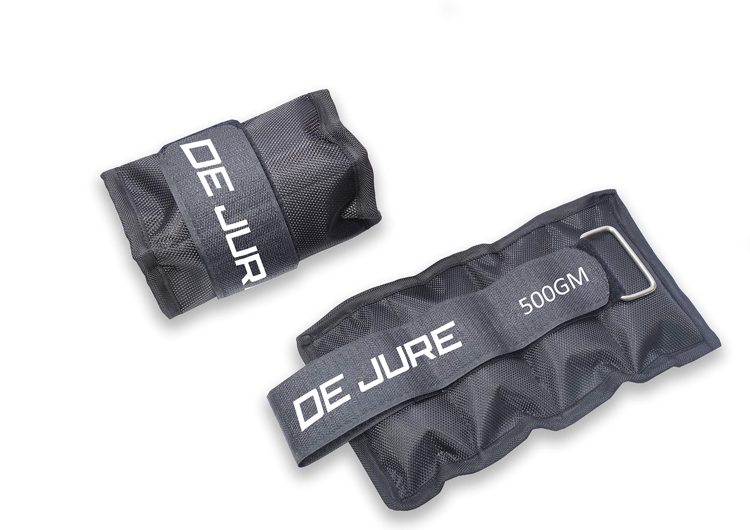 DE JURE FITNESS Ankle Weight/Wrist Weight 0.5KG Pair (0.5KG X 2PCS = 1KG) ()-E (Z Black)