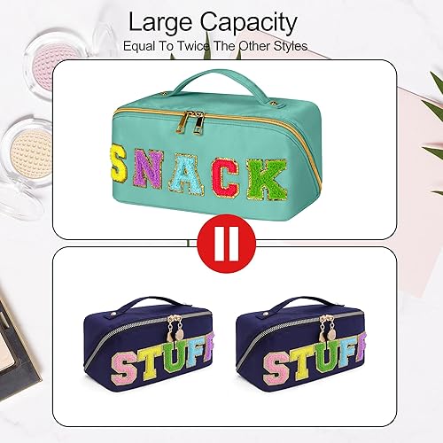 Miniatura 6 de LONEDREAM Bolsa de cosméticos de viaje de gran capacidad, bolsa de maquillaje, bolsa de cosméticos grande de nailon portátil, bolsa de maquillaje de