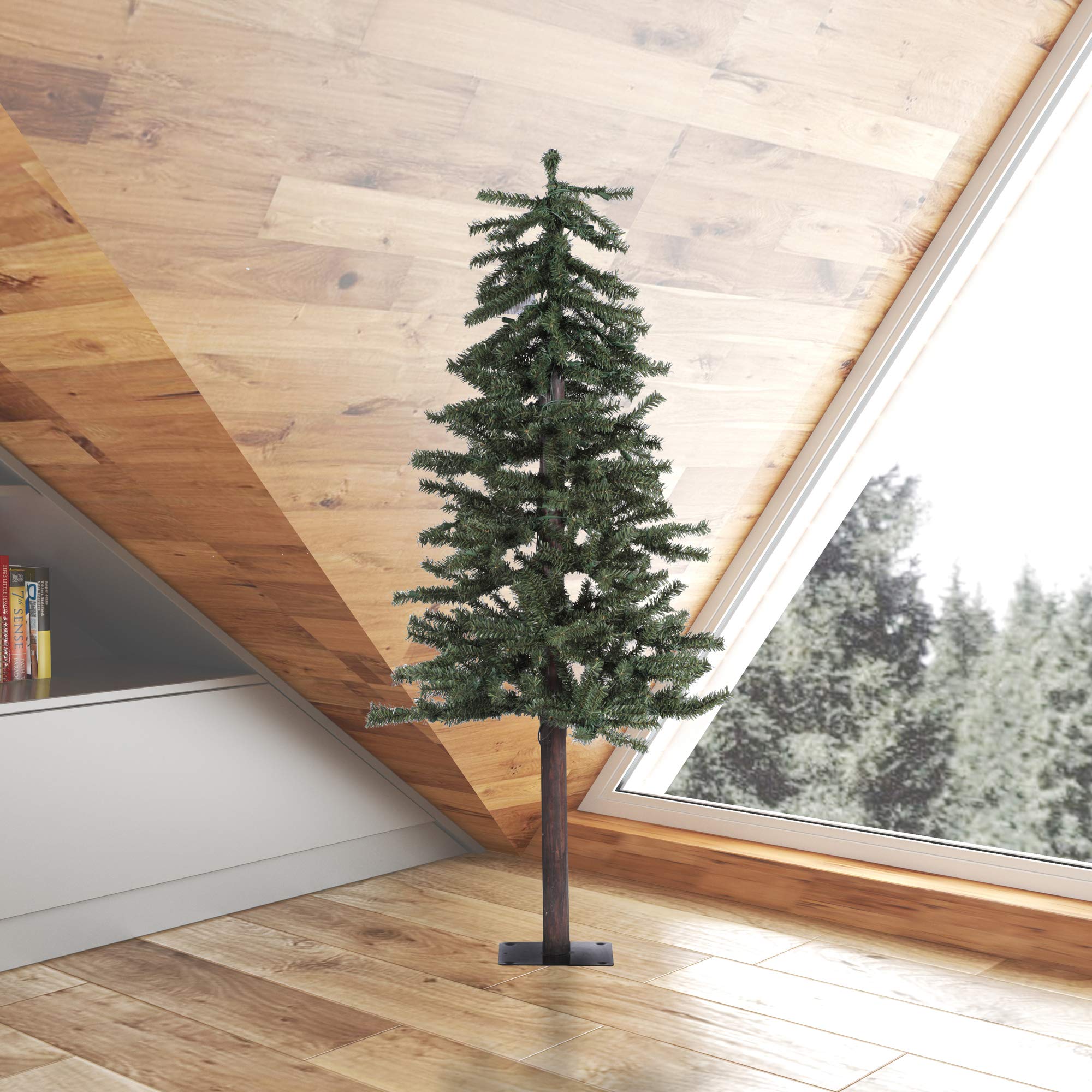 Amazon.co.jp: Vickerman 4フィート 天然アルペン人工クリスマスツリー