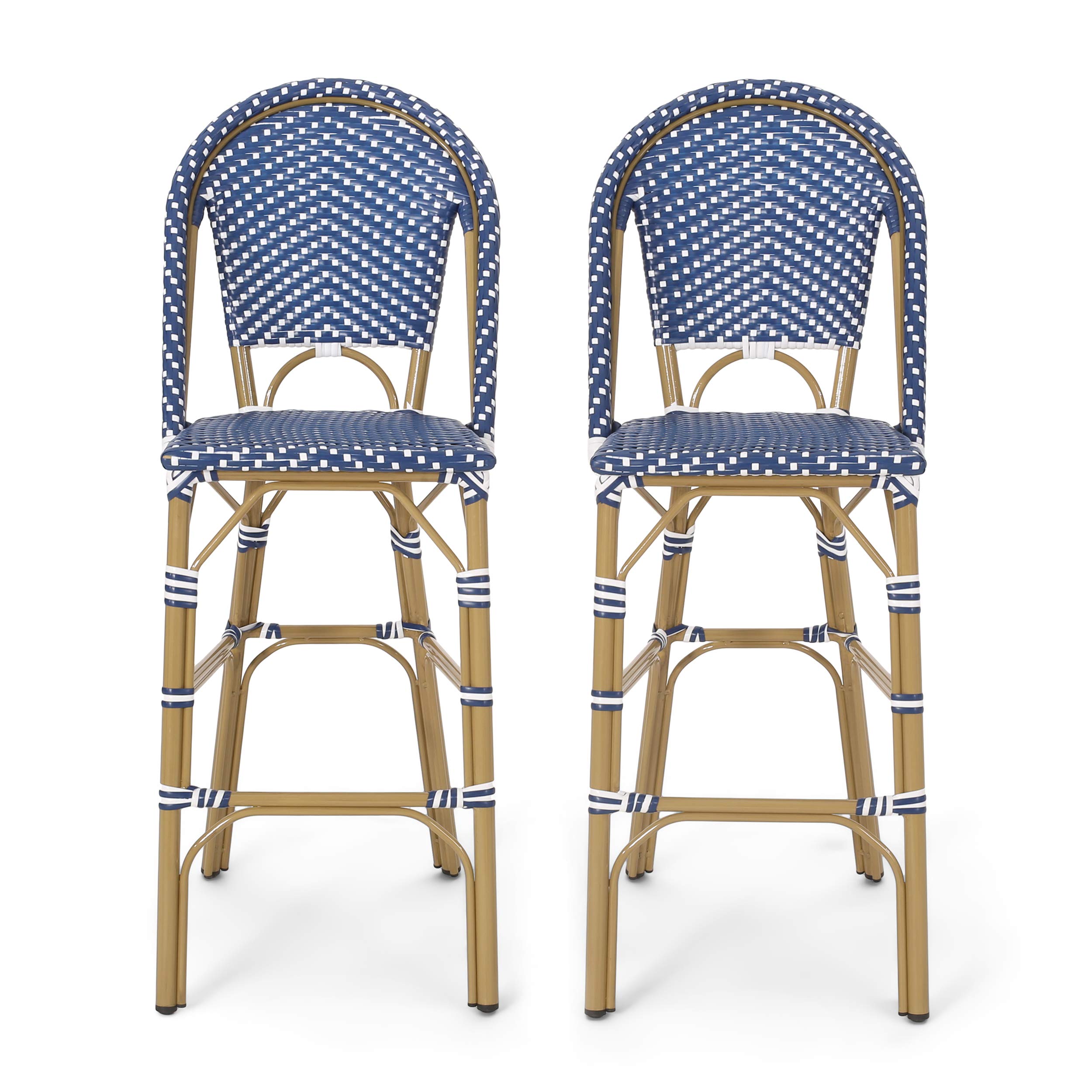 Christopher Knight Home Kinner Outdoor French Bistro Barstools
