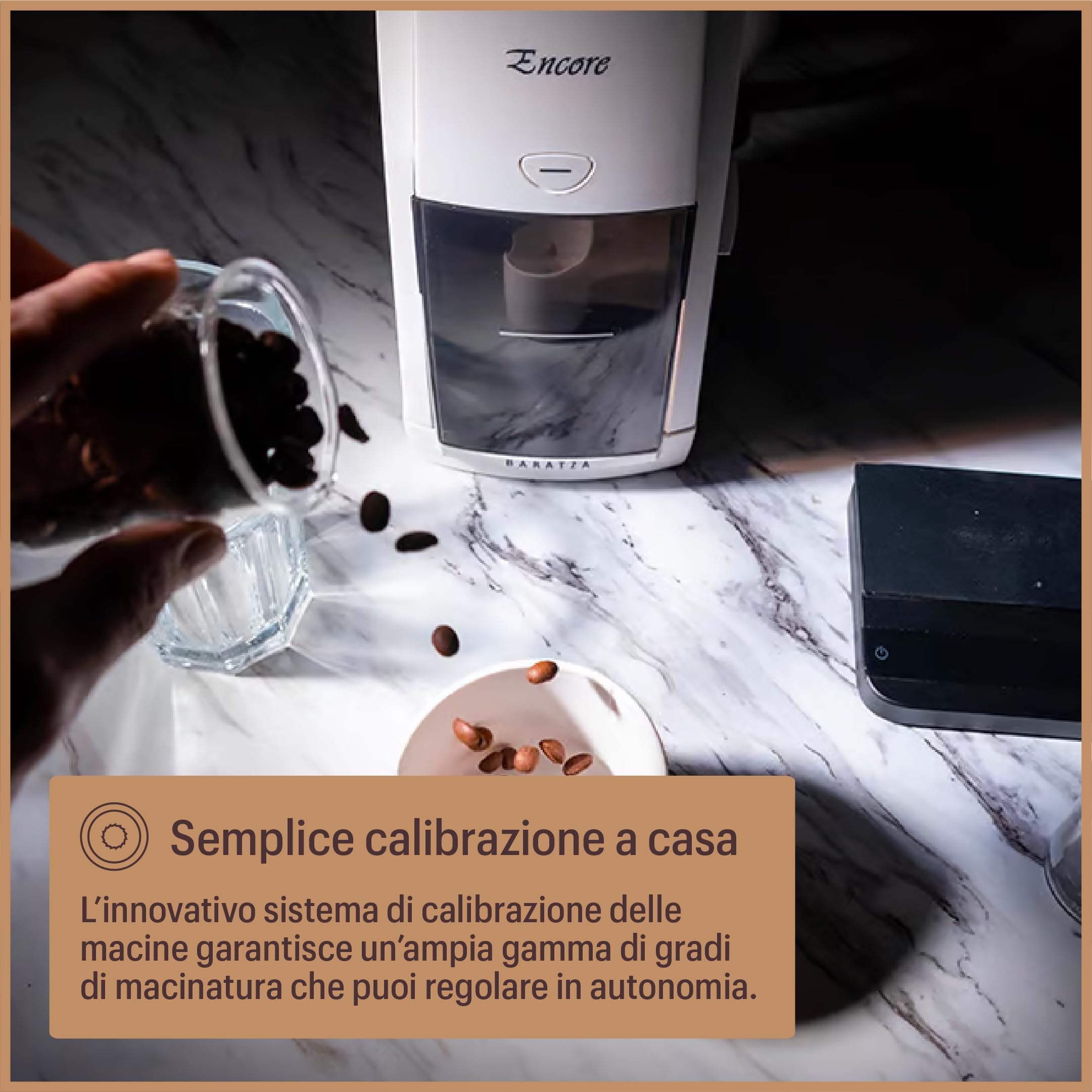 Baratza - Macinacaffè Encore 230V - Elettrodomestici per la Casa, Macina Caffè Elettrico per Caffè in Grani - Grinder con 40 Regolazioni, Nero
