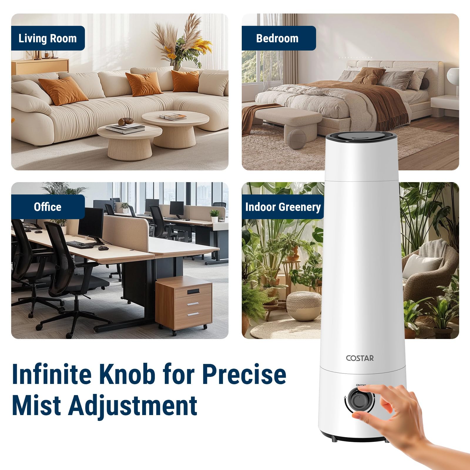 COSTAR Ultrasonic Humidifier - 6L Cool Mist -8