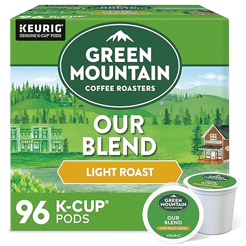 Green Mountain Coffee Roasters Our Blend, Cápsulas Keurig K-Cup de una sola porción, café tostado ligero, 24 unidades (paquete de 4)