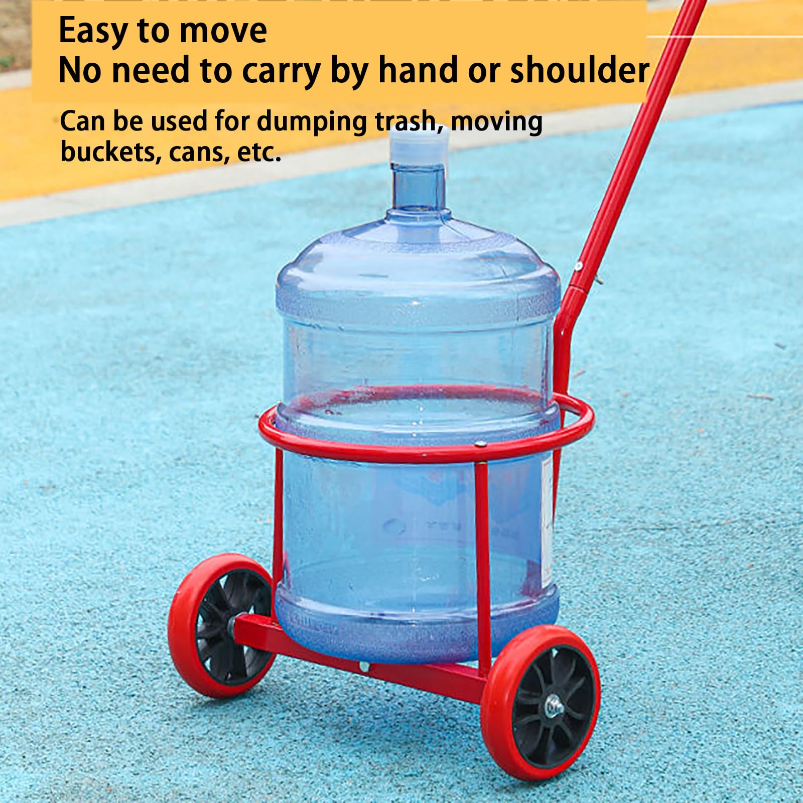 Carretilla De Mano, Carretilla para Cubos, Capacidad De Carga: 100 Kg, Diámetro: 29 Cm, Alto: 80 Cm, para Transportar Latas De Leche, Cubos Y Botes De Basura,10cm
