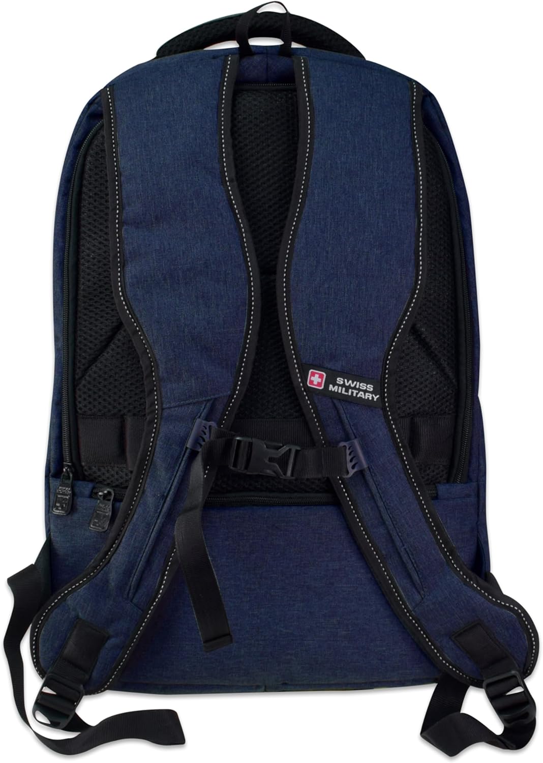 Swiss Military JACKPOT 26L Laptop Backpack for Men & Women with Rain Cover & USB Charging Port, Anti-Theft Design Fits Upto 15.6 15.6 Inch Laptop Compartment, Multiple Pockets, Water Resistant, Blue