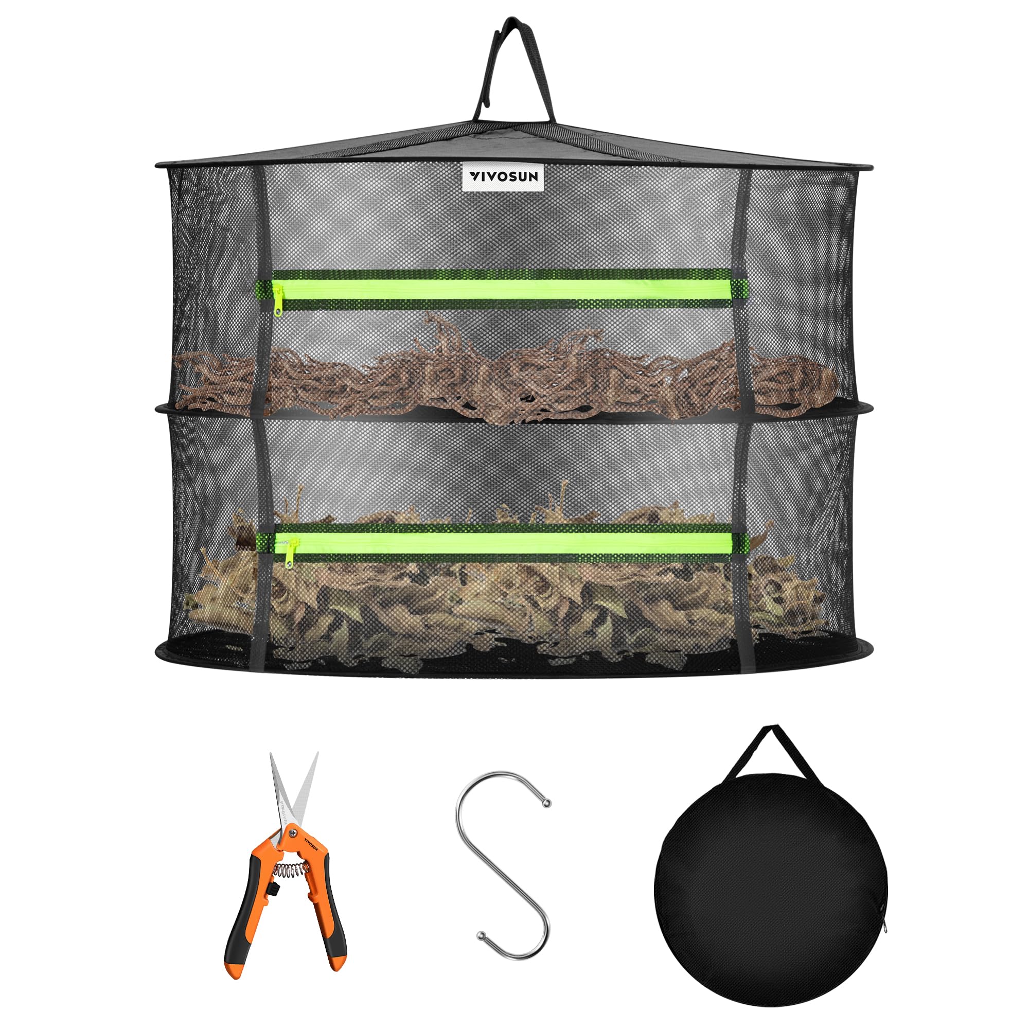 Amazon.com : VIVOSUN 2-Layer Mesh Drying Rack Hanging Design