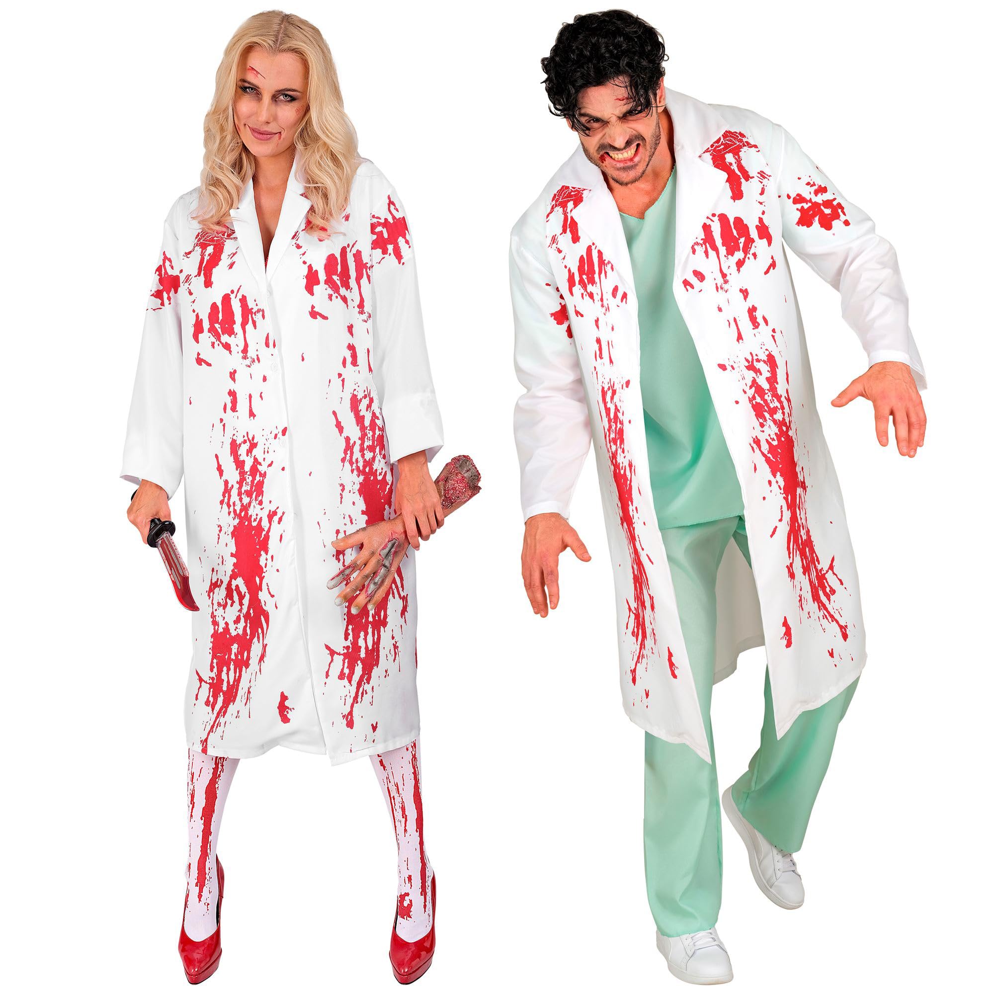 Bloody Lab Coats Costume Small for Hospital Doctor Scientist Fancy Dress
