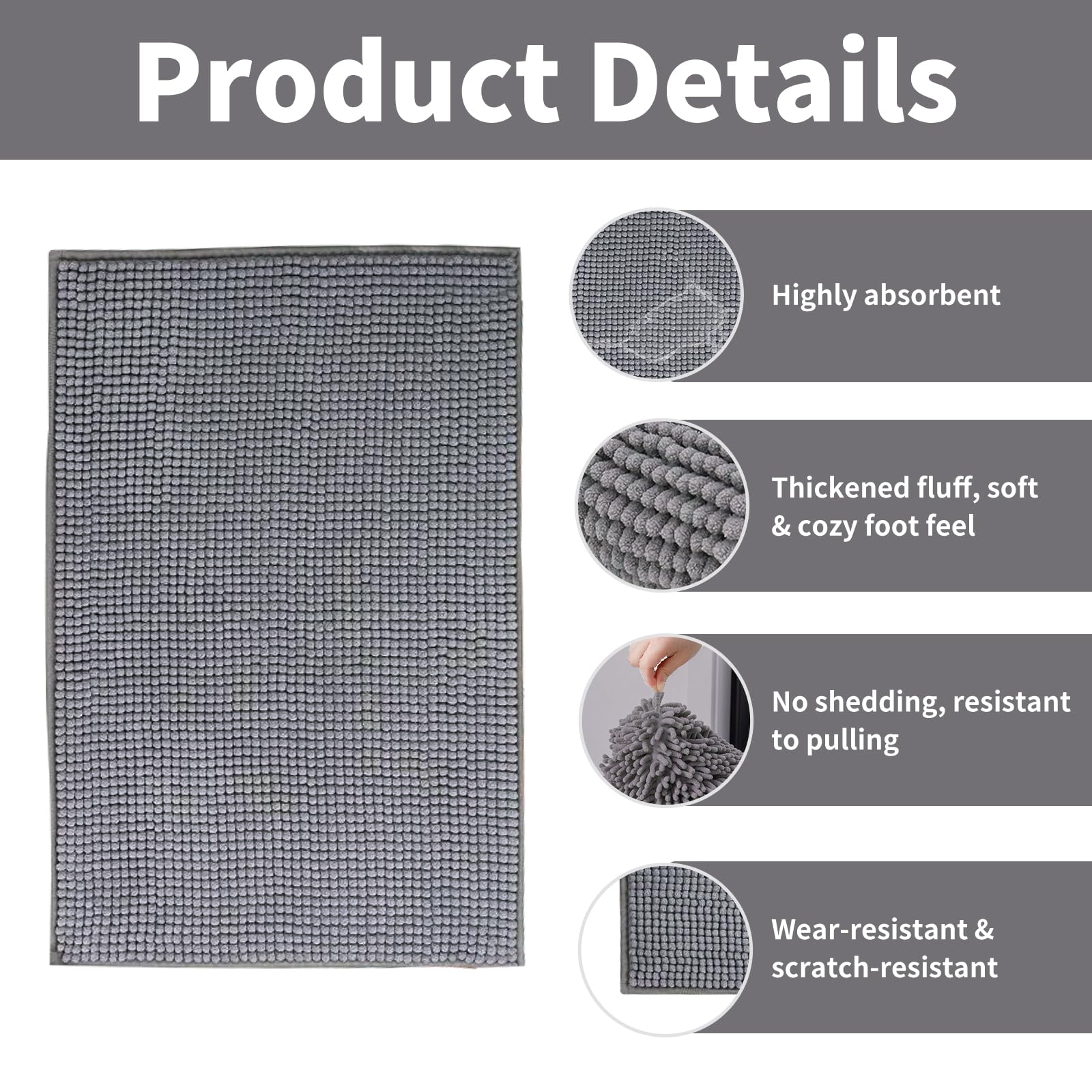 Guinea Pig Cage Liner: 2 Pièces 60x40cm Tapis de Cage pour Cochon d'Inde Imperméable Lavable Réutilisable Absorbant Antidérapant Convient aux Cochons d'Inde, Lapins, Hamsters Gris