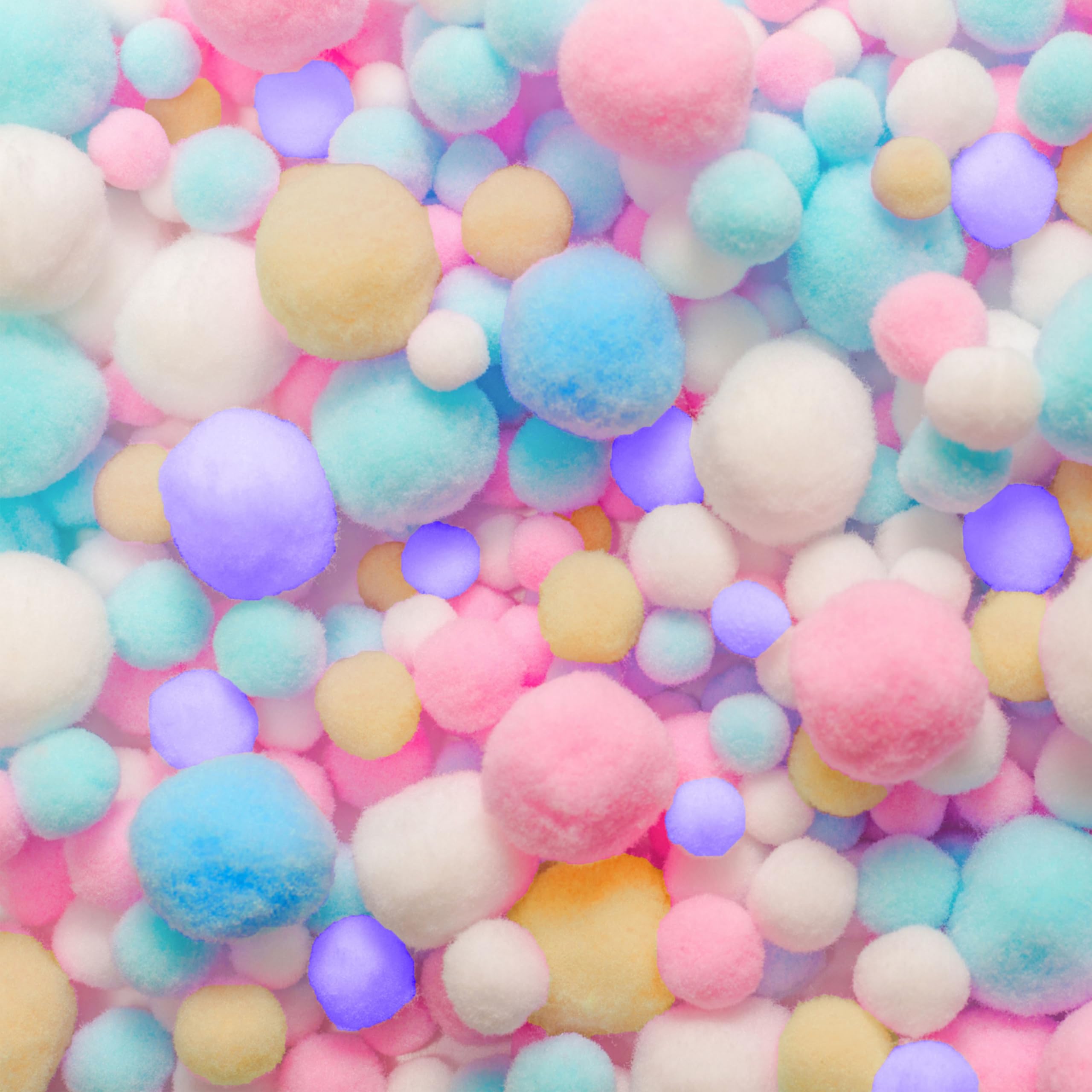 Lizzy Multicolor Assorted Pom Poms Craft Kit | 300 Count, 3 Sizes, Perfect For Easter Creative Craft Decorations And Diy Projects Wiggle Googly Eyes For Hobby Supplies