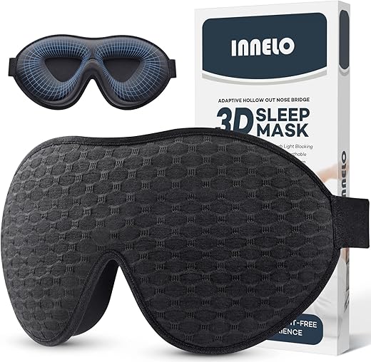 INNELO 3D Schlafmaske für Herren und Frauen – Atmungsaktiv & Bequem 2024
