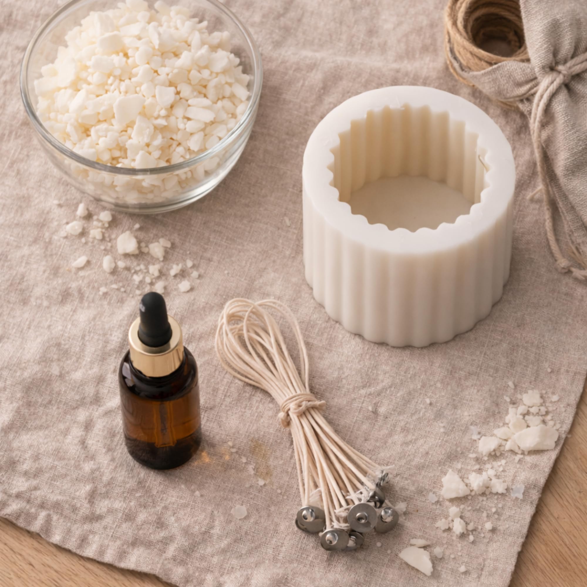 5kg Sojawachs Sojawachsflocken ABI 357 Original für freistehende Kerzen Kerzenwachs für Duftkerzen Vegan Schmelzpunkt 42–48 °C Natürliches Öko-Soja-Wachs-Flocken Kerzenwachs zum Gießen