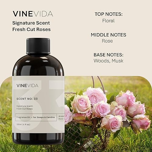 Miniatura 1219 de VINEVIDA [4 onzas] Aceite de fragancia de madera de teca de caoba para fabricación de velas y fabricación de jabón, aromas de velas prémium para