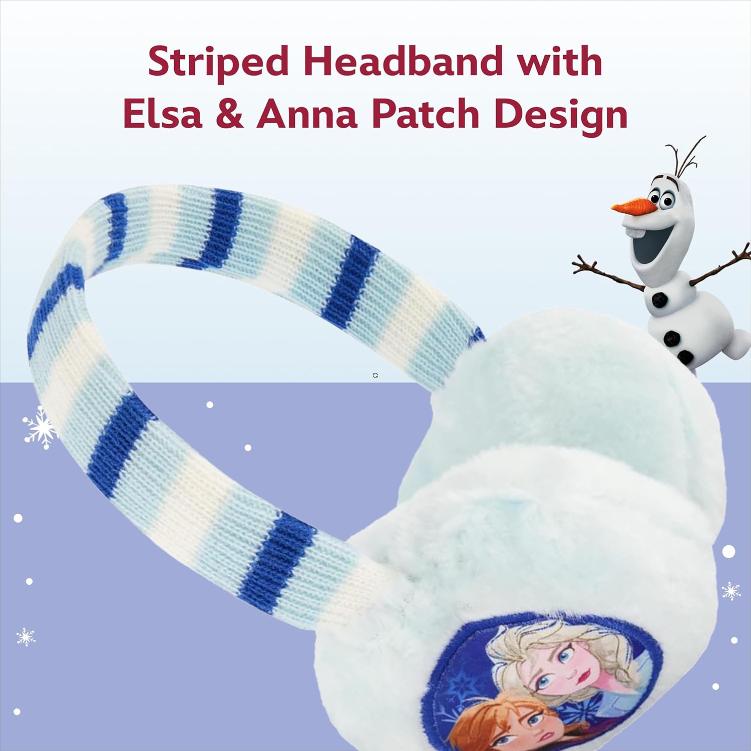 Disney Girls' Winter Earmuffs and Kids Set, Frozen 2 Ear Warmers Ages, Light Blue, Gloves-Age 4-7 - Image 3