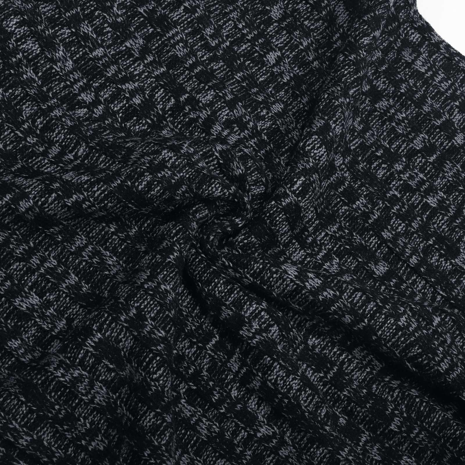 Maglione da uomo a maniche lunghe con collo alto, slim fit