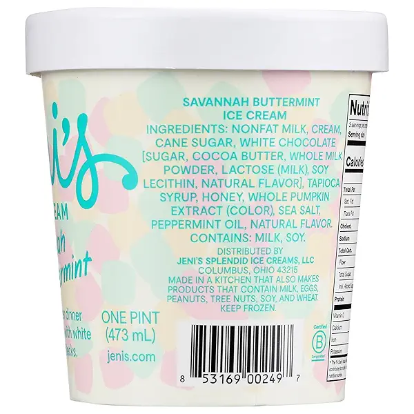 JENIS SPLENDID ICE CREAMS Savannah Buttermint Ice Cream, 1 PT 6