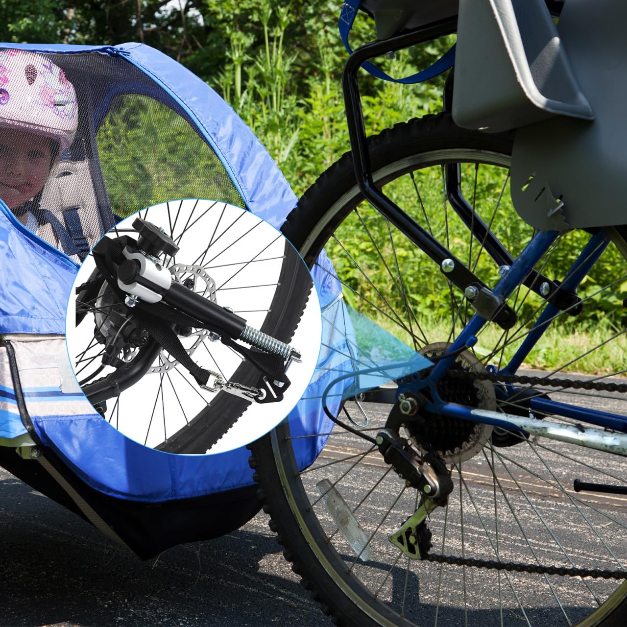 Veemoon Universal Fahrrad Anhängerkupplung Aluminiumlegierung Linke Fahrrad Anhängerkupplung Adapter Befestigung