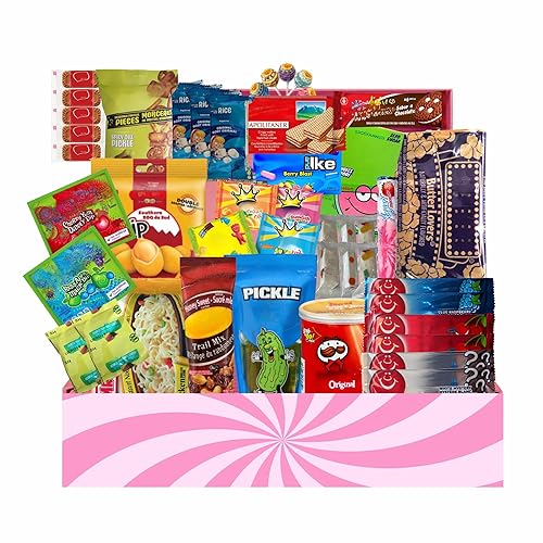 Snack Care Package – 45-Piece Variety Pack for Kids & Adults | Chips, Candy, Cookies, Noodles, Pickles, Peanuts, Popcorn, Rice Krispies & More | Gift Snack Box Basket | Lecsa Specialty Snacks - Assorted Snacks