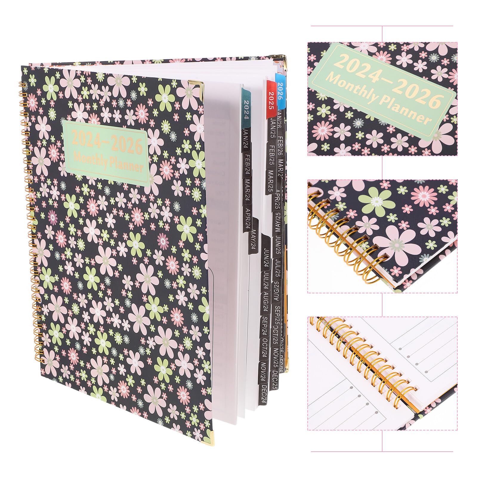 Gatuida Planner Portatile Notebook Calendario e Agenda Inglese Taccuino Spirale per Studio e Ufficio Agenda Scuola e Organizzatore Personale