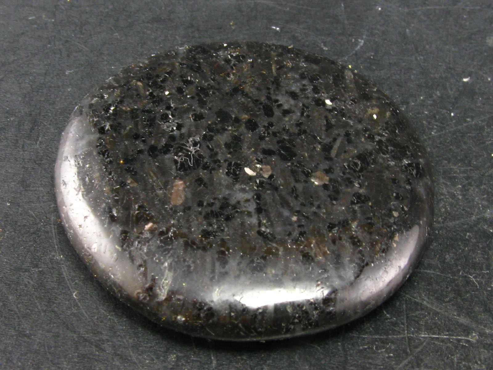 Nuumite Nuummite Tumbled Stone From Greenland - 33 Grams - 1.8"