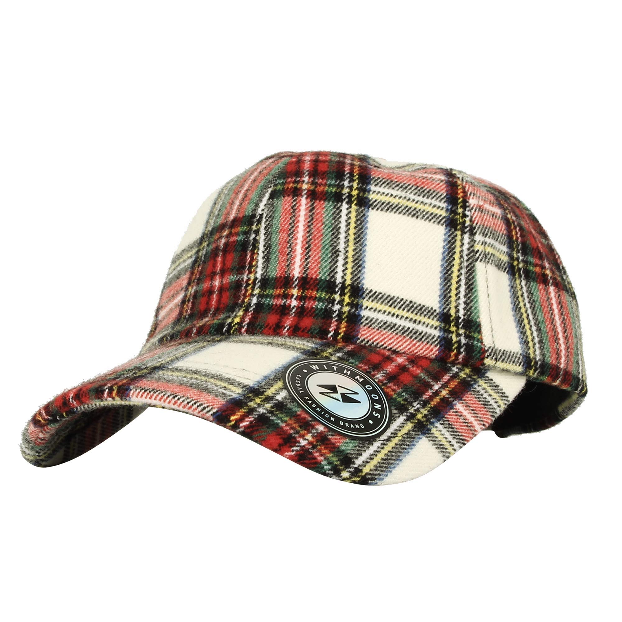 WITHMOONS Baseball Cap Tartan Plaid Check Winter Cotton Hat KR11087