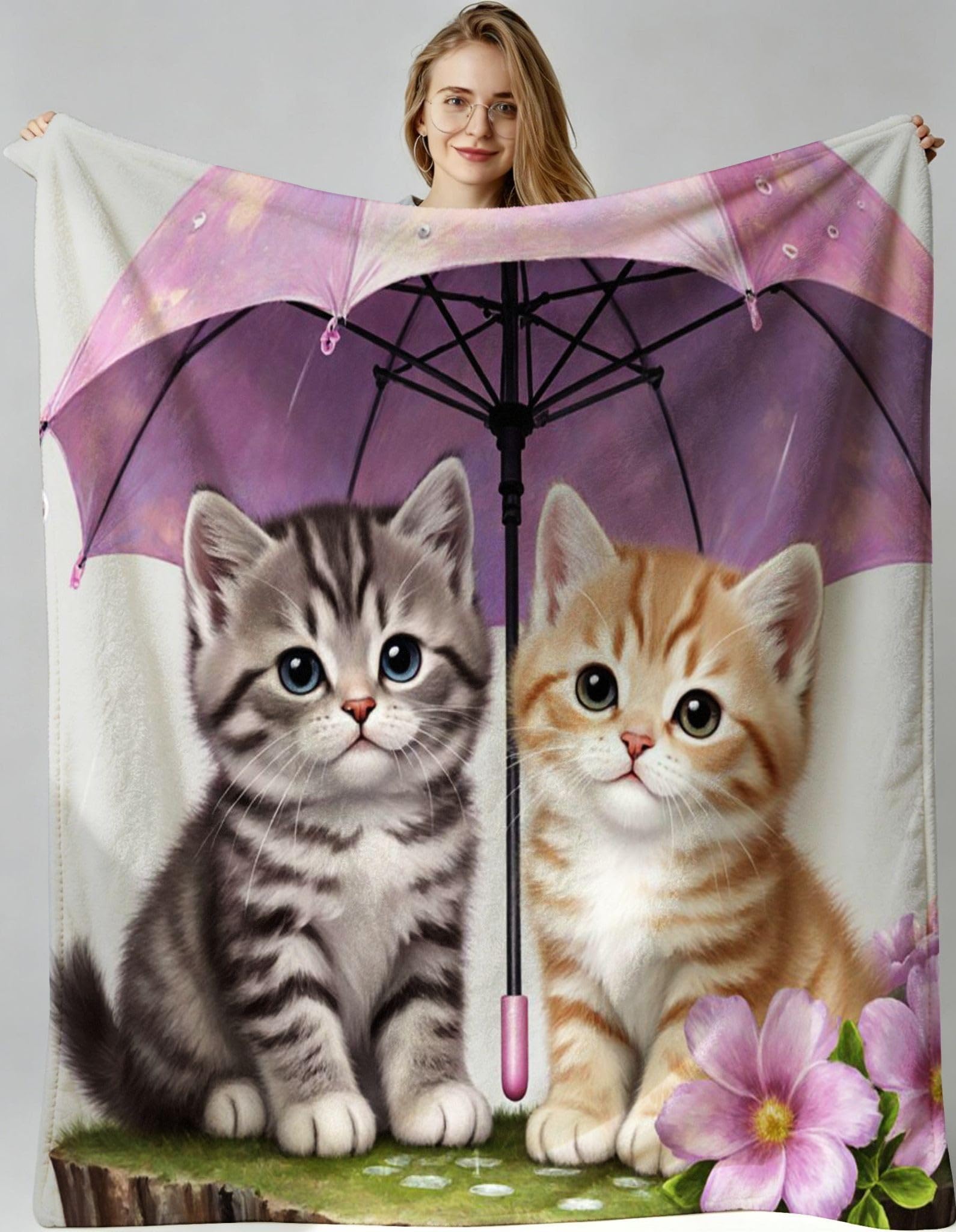 Couverture polaire chat 3D idéale pour vos soirées cocooning au salon