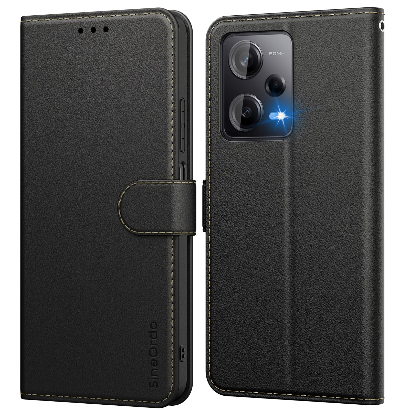 TOMYOU Custodia A Portafoglio Con Supporto Per Xiaomi Redmi Note 12 Pro 5G / Poco X5 Pro 5G - Motivo Barca - 4