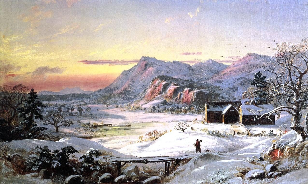Amazon.com: Art Oyster Jasper Francis Cropsey Winter Scene North