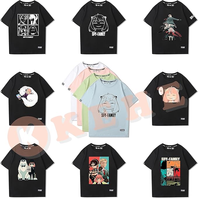 Amazon Spy Family スパイファミリー ｔシャツ シャツ アーニャ ロイド ヨル キャラクター 半袖 丸首 コスプレ 衣装 インナー シャツ Cosplay 肌着 夏服 日常 服 スポーツ 下着 軽い 柔らかい 快適 グッズ 萌え アニメ 誕生日 プレゼント 31 L