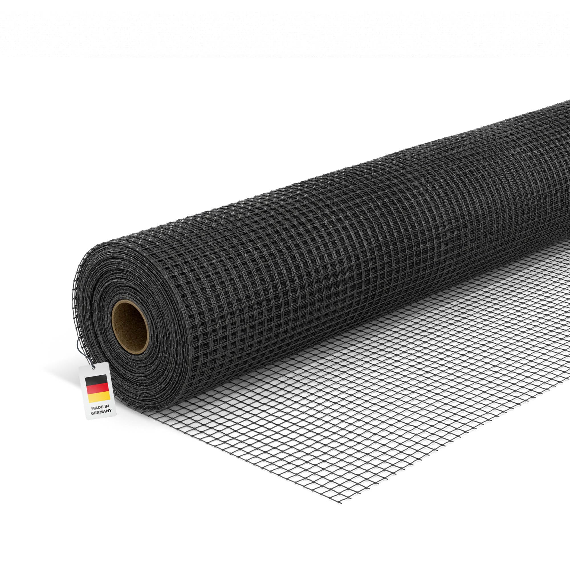 blizz-z Maulwurfsperre PE schwarz B: 1 m x L: 200 m (60 g/m²) - 1 Rolle | Maulwurfschutz, Maulwurfgitter, witterungbeständig, verrottungsfest - 15 x 18 mm Maschenweite - Made in Germany