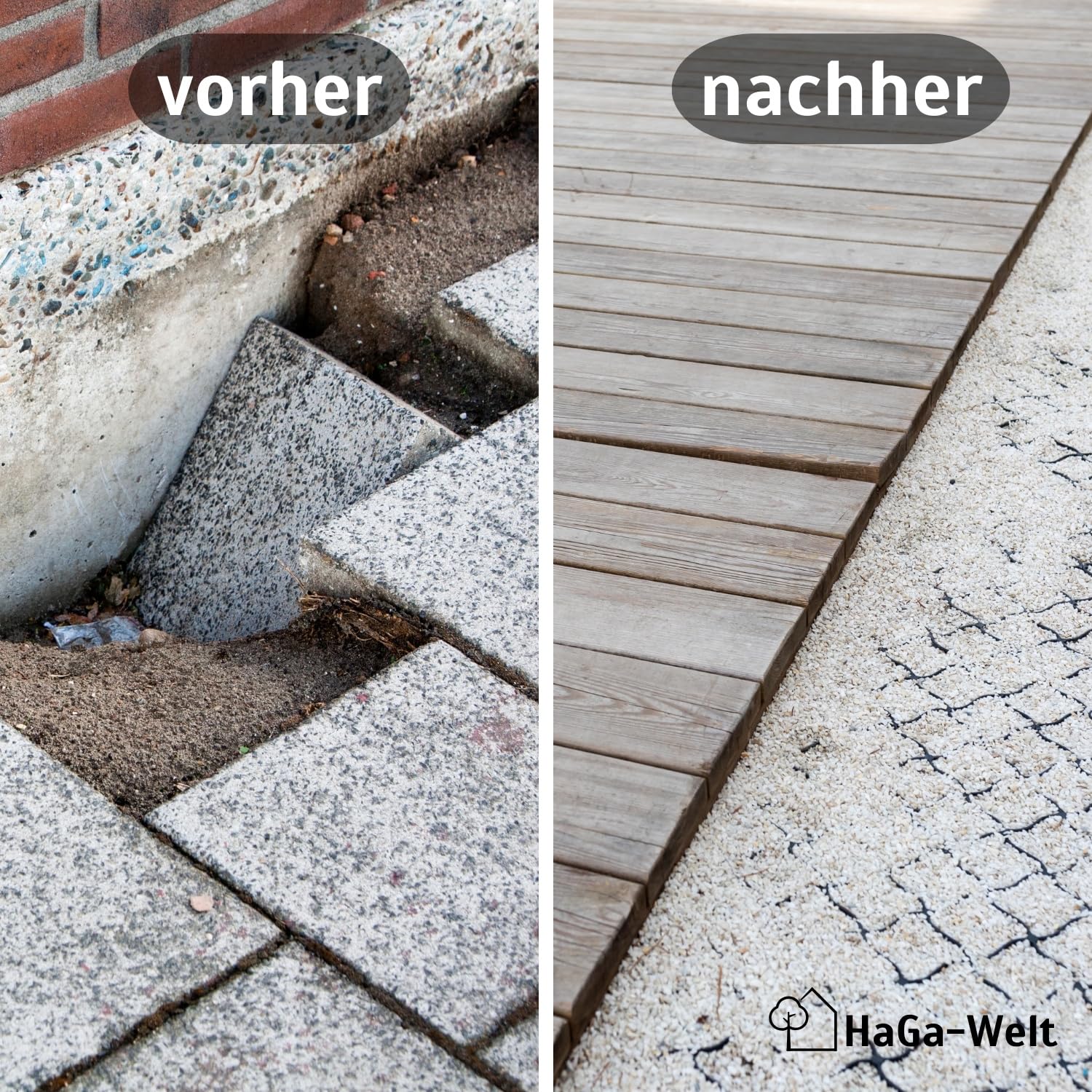 HaGa® Geomalla 6,5 m x 2,5 m x 10 cm = 16,25 m² | Refuerzo de suelo - Rejilla de grava para suelo estable en jardín, patio, entradas y más | Rejilla de panal | Rejilla de suelo