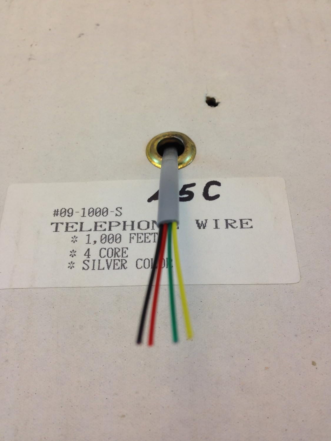SILVER SATIN 4 CONDUCTOR 26AWG TELEPHONE WIRE 1000 FT STRANDED 100% COPPER