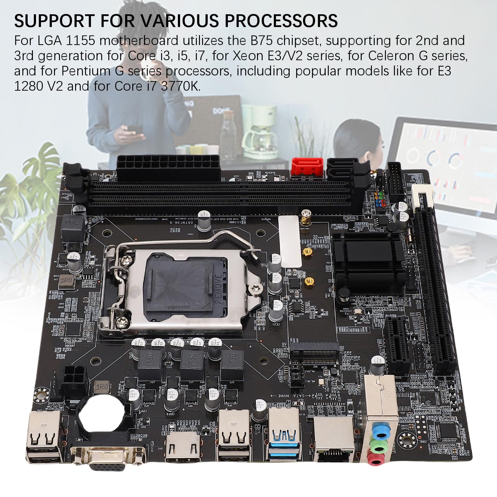 その他 mmiihhoo Amazon.com: PUSOKEI B75 LGA 1155 Micro - ATX Gaming Motherboard