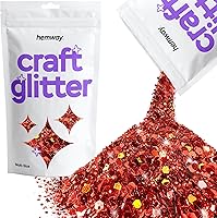 Vista 16 de Hemway Craft Glitter - Escamas de lentejuelas metálicas de varios tamaños para manualidades de resina y epoxi, suministros para vasos, tarjetas