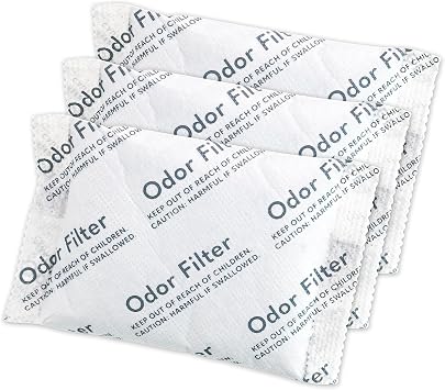 QUALIAZERO Natural Activated Carbon Charcoal Odor Absorber Filter | Eliminator Deodorizer Air Purifying Freshener Refill Bag | For Trash Can, Fridge, Shoes, etc.. | Made with Coconut Shell 3 PACK